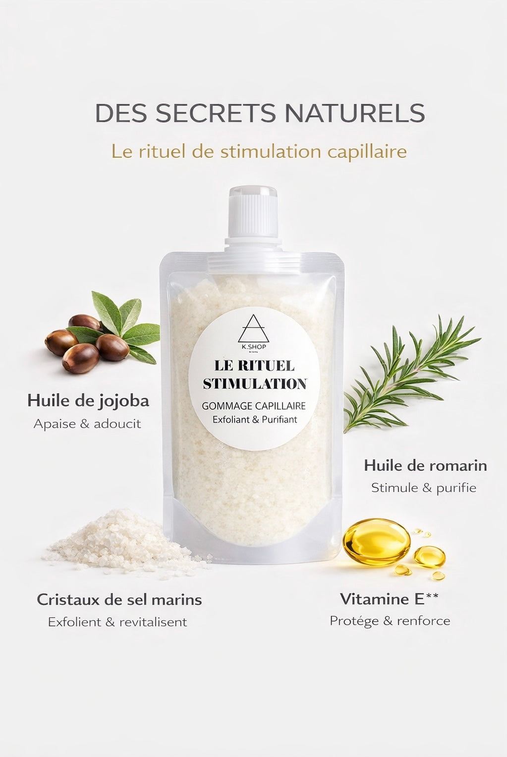 Le rituel stimulation - Gommage capillaire